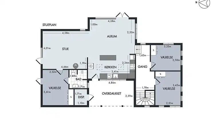 Skønt hus i 1. række til vandet i skøn natur
