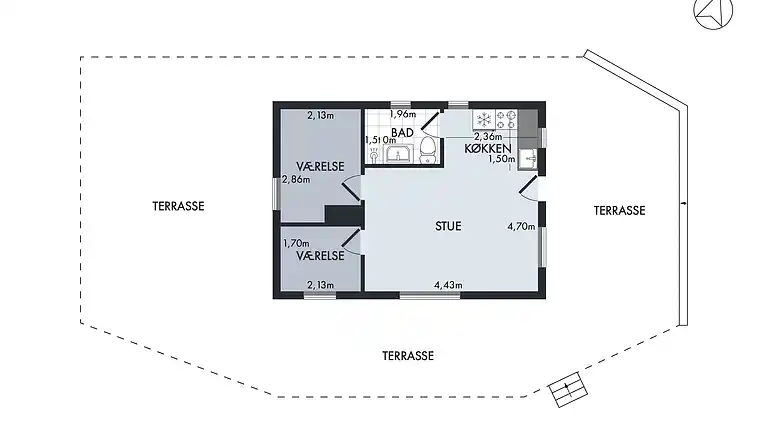  Charmantes Haus mit großer privater Terrasse