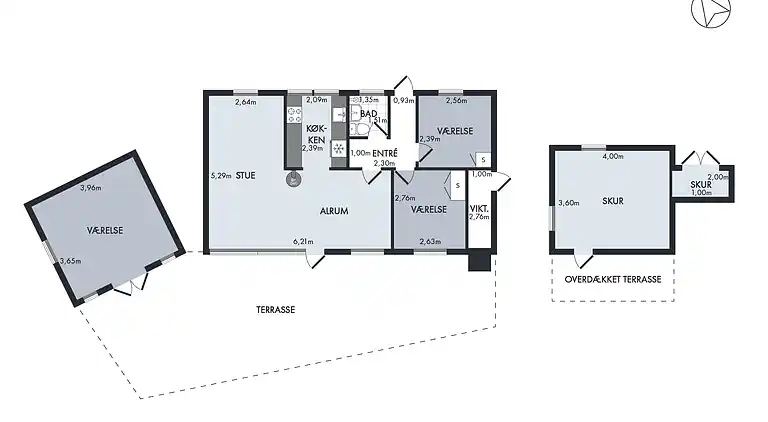 Natursmukt sommerhus nær skov og strand