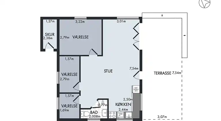 Smukt beliggende sommerhus med havudsigt