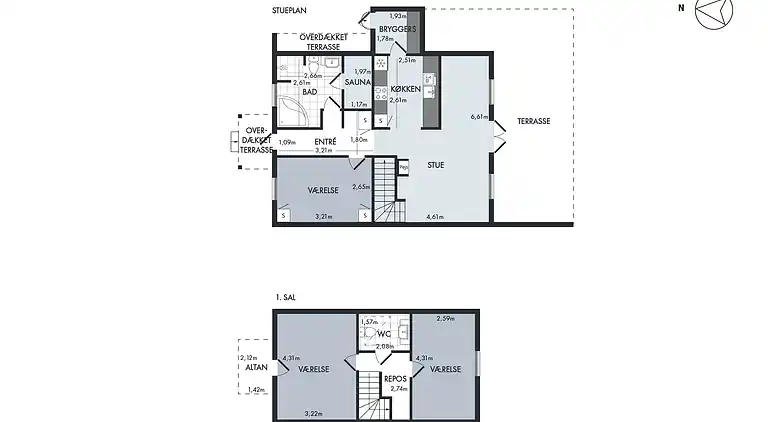 Charmerende rækkehus ved strand, skov og natur 