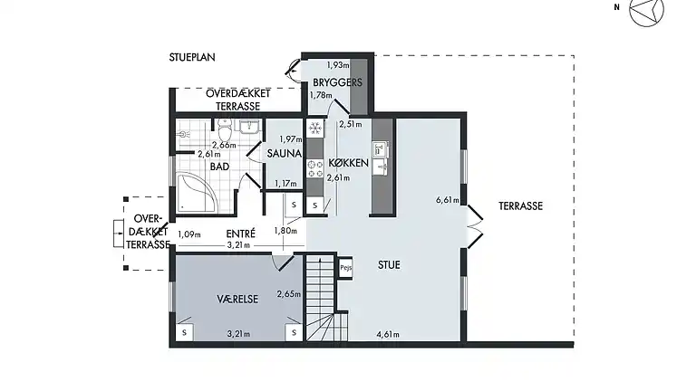 Charmerende rækkehus ved strand, skov og natur 