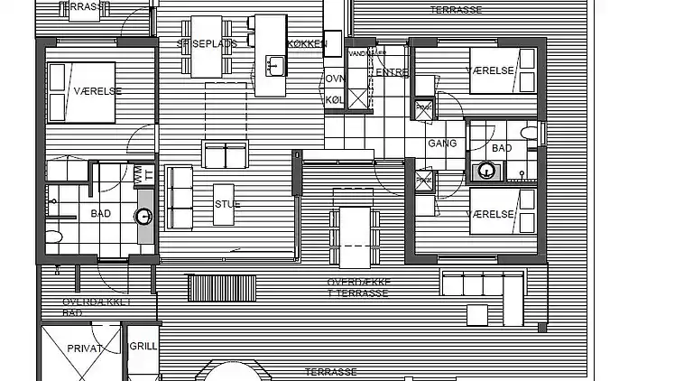Ny topp moderne sommerhus ved vannet
