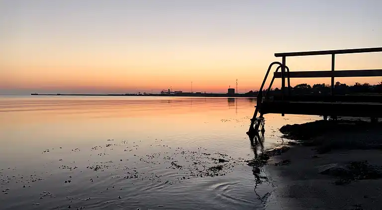 Lyst sommerhus tæt på havet i grønne omgivelser