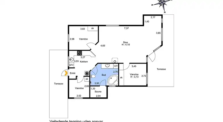 Sommerhus ved Vrist Strand