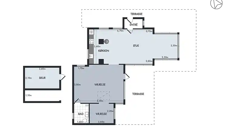 Holiday idyll between fjord and sea