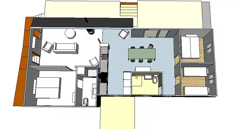 Ferienhaus in der 2. Reihe von Enøs Küste