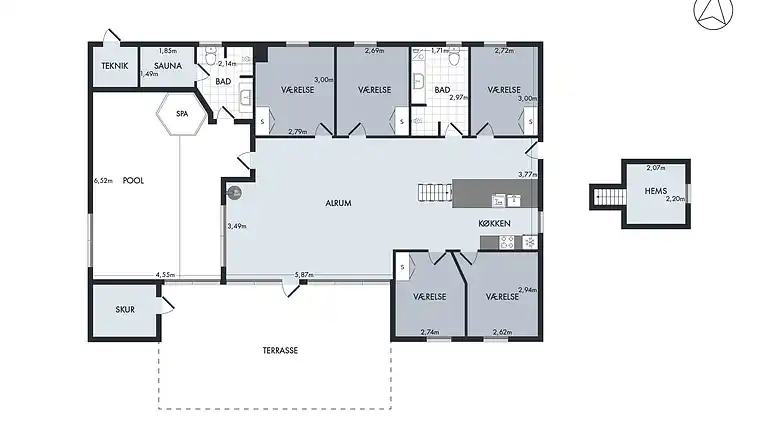 Einladendes Poolhaus