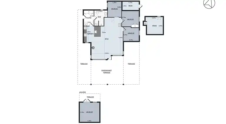 Ferienhaus in fußläufiger Entfernung zum Wasser