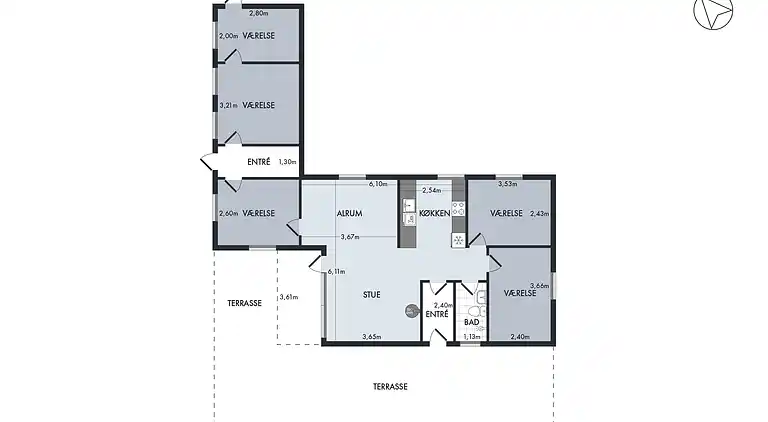 Unikt feriested med tennisbane den aktive familie