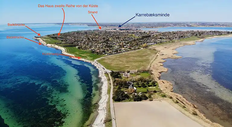 Ferienhaus in der 2. Reihe von Enøs Küste