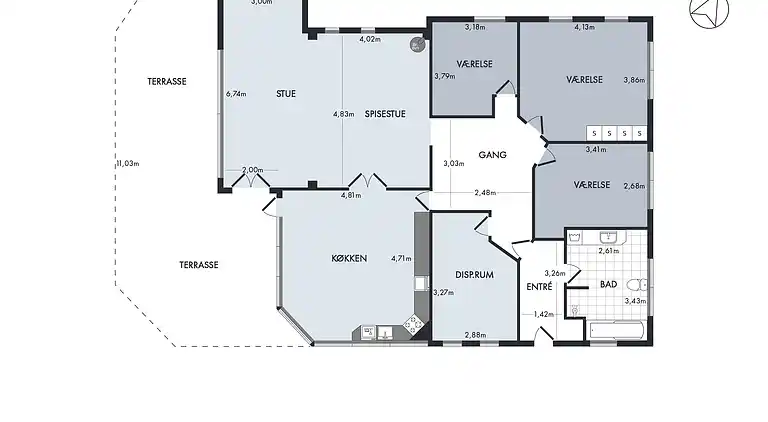 Feriehus med nydelig utsikt over fjorden