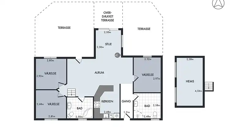 Hyggeligt nyere stort feriehus i Snogebæk