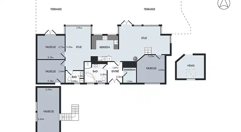 Lækkert feriehus på en dejlig naturgrund