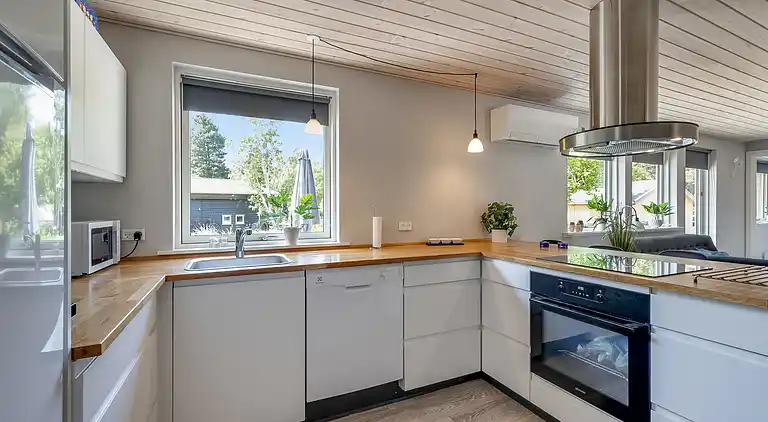 Stort sommerhus med vildmarksbad og shelter