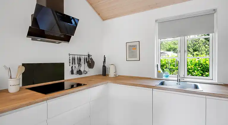 Nyt moderne sommerhus nær strand og by