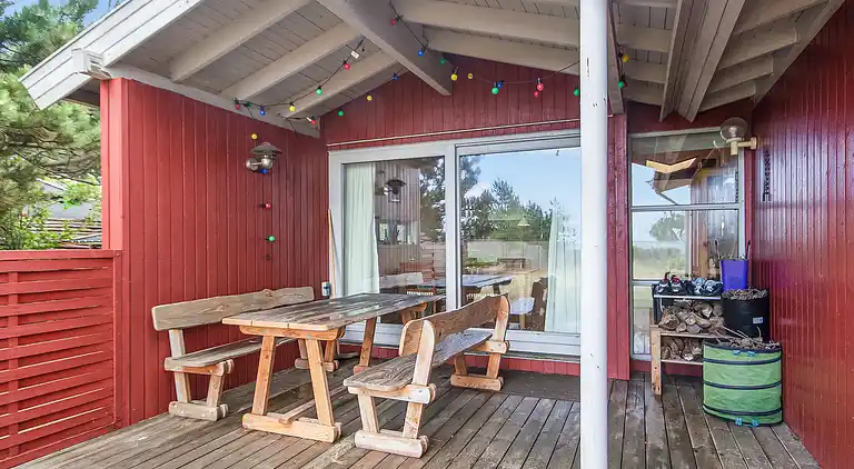 Ferienhaus am Strand mit Panoramablick