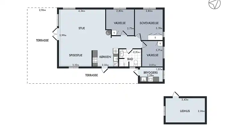 Gemütliches Ferienhaus in ruhiger Lage nahe dem Strand