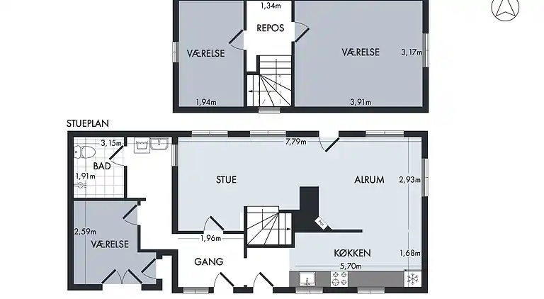 Charmerende byhus i hyggelige Svaneke