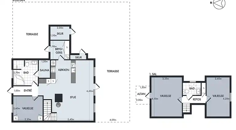 Hyggelig, central og moderne sommerhus nær havet