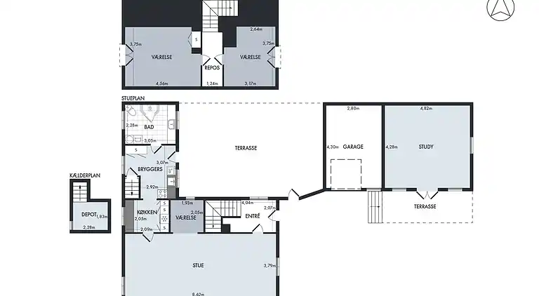 Nyt stråtag - smuk udsigt til hav og  klipper