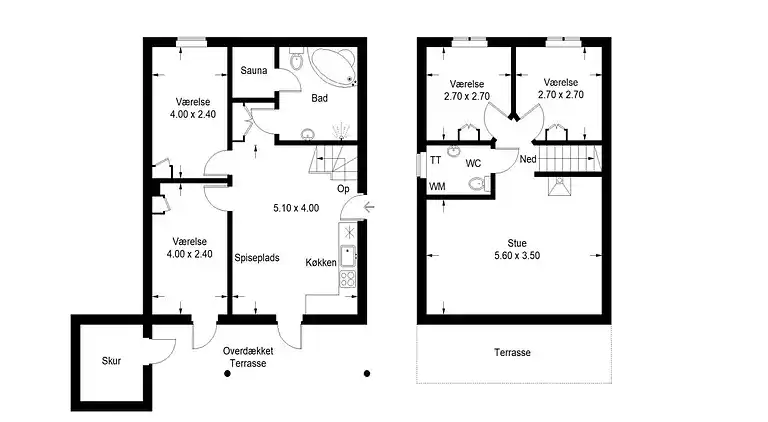 Ferienhaus mit Möglichkeit für Ruhe und Aktivität