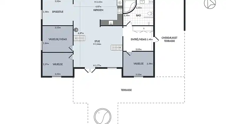 Charmerende sommerhus med vildmarksbad