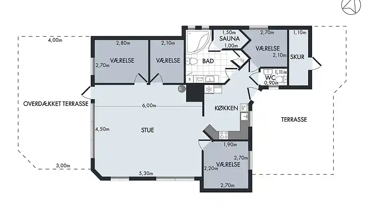 Sommerhus i skøn natur i Brunshuse