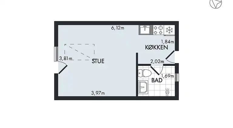 Wohnung 7 im wunderschönen Solgaarden, Årsdale