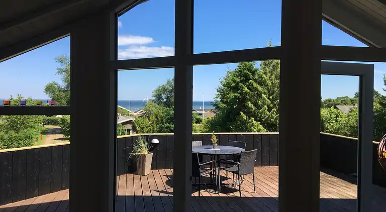 Hütte in Grønninghoved mit Blick