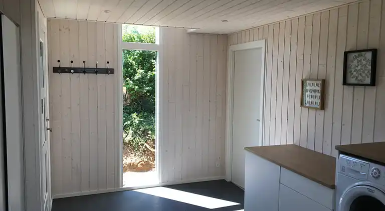 Hütte in Grønninghoved mit Blick