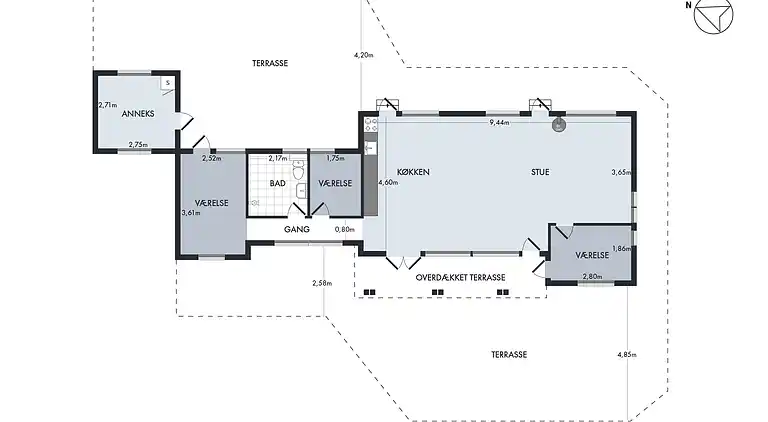 Mysig sommarstuga i Vejby med 900 m till stranden