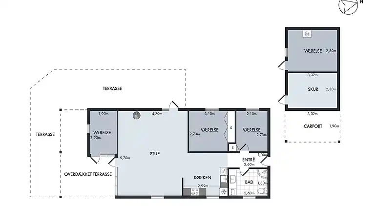 Freistehendes Sommerhaus im schönen Langeland