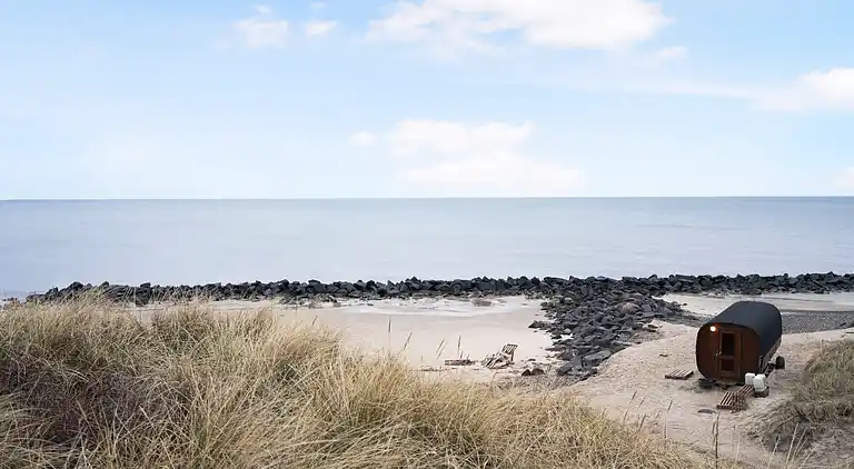Ferienhaus mit Panoramablick zum Strand