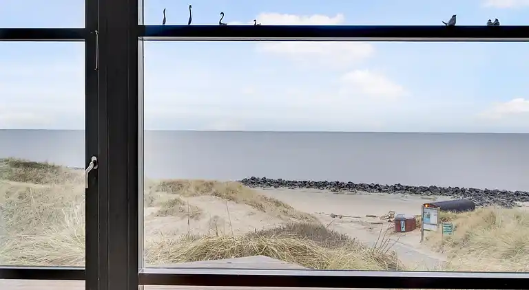 Ferienhaus mit Panoramablick zum Strand