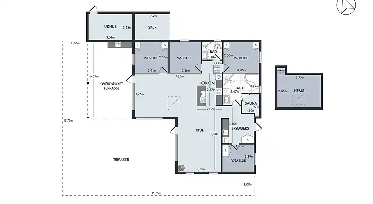 Charmerende sommerhus i Fjellerup m. indedørs spa