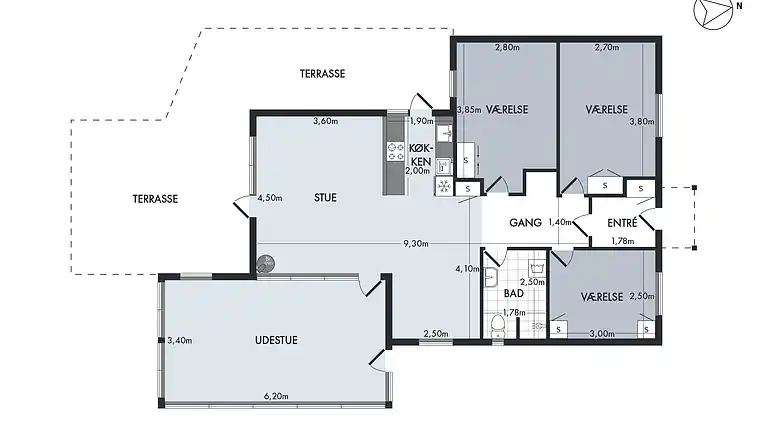 Hyggeligt, ældre sommerhuset med 600 m til strand