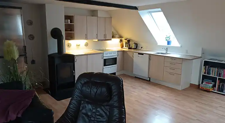 Große Ferienwohnung mit Meerblick in Strandnähe