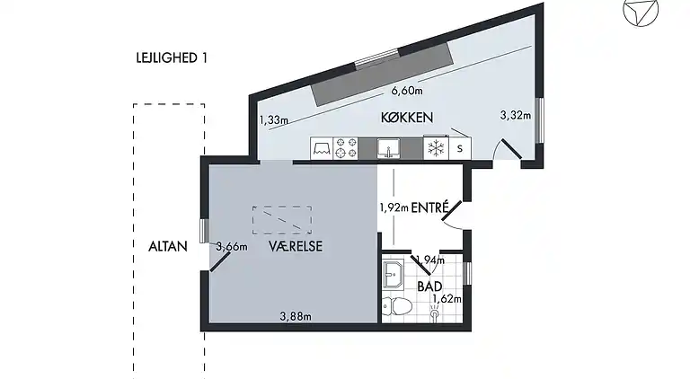 Schöne Ferienwohnung 1 in Årsdale auf Bornholm