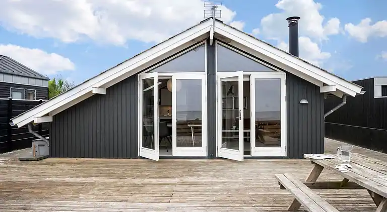 1. række med panoramaudsigt over Tørresø Strand