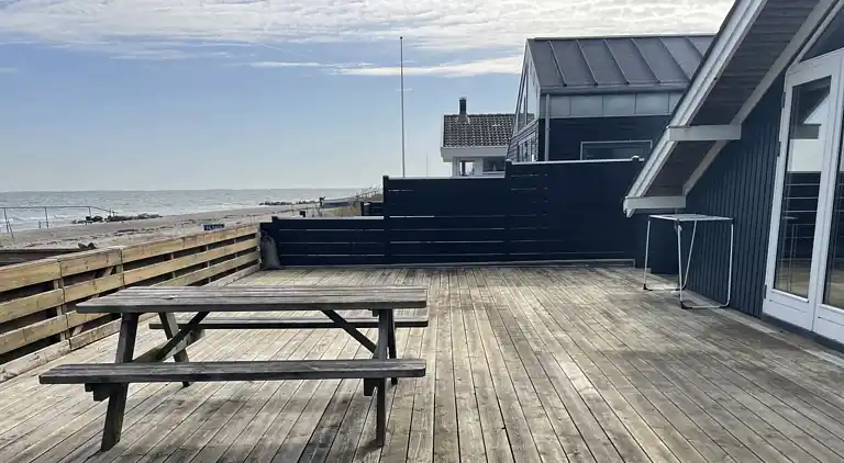 1. række med panoramaudsigt over Tørresø Strand