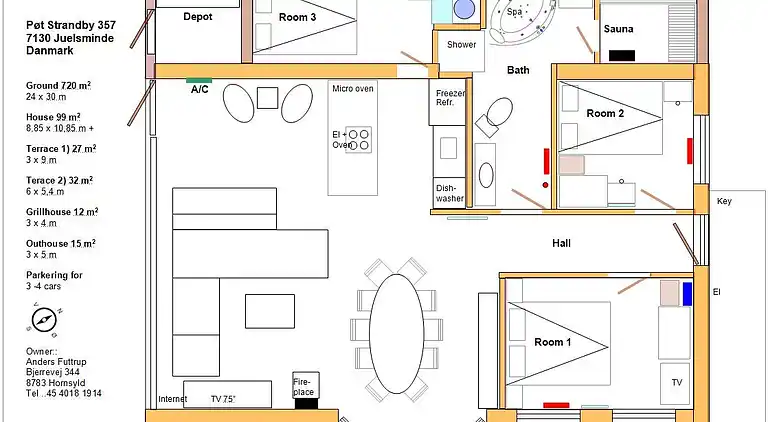 Ny renoveret sommerhus  inkl. rengøring og linned