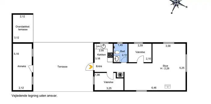 Gemütliches Ferienhaus in Strandnähe.