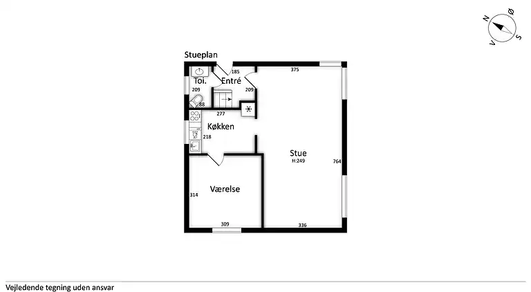 Hyggeligt og ældre sommerhus i Asaa