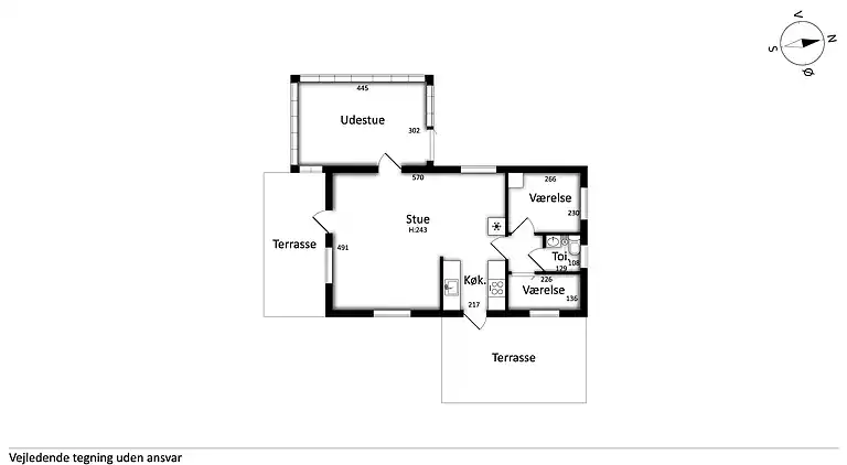 Hyggeligt sommerhus nær skønne hvide sandstrande 