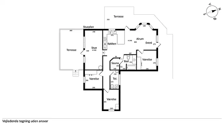 Ferienhaus mit Sauna in der Nähe von Følle Strand