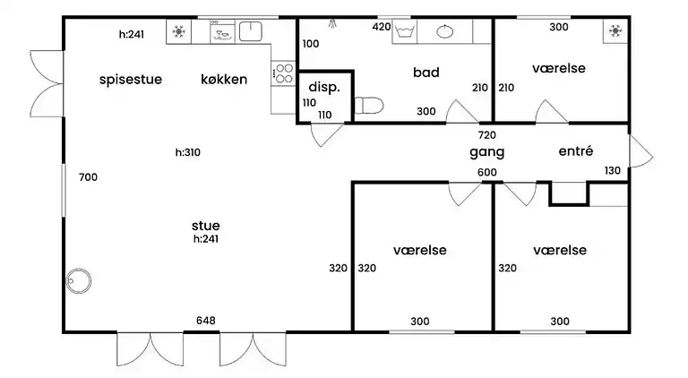 Schönes Ferienhaus mit uneinsehbarem Garten.