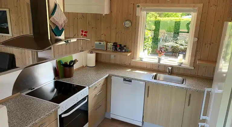 Schönes Ferienhaus mit Terrasse.