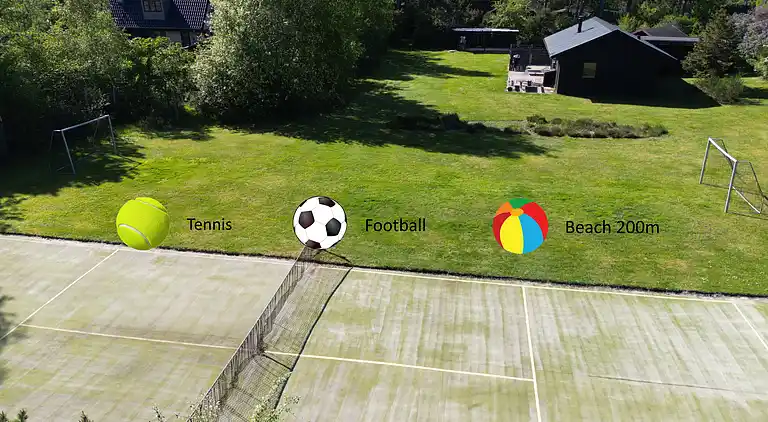 Unikt feriested med tennisbane den aktive familie