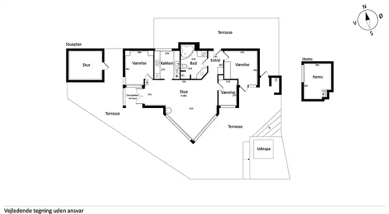 Lækkert sommerhus med panoramaudsigt og udespa